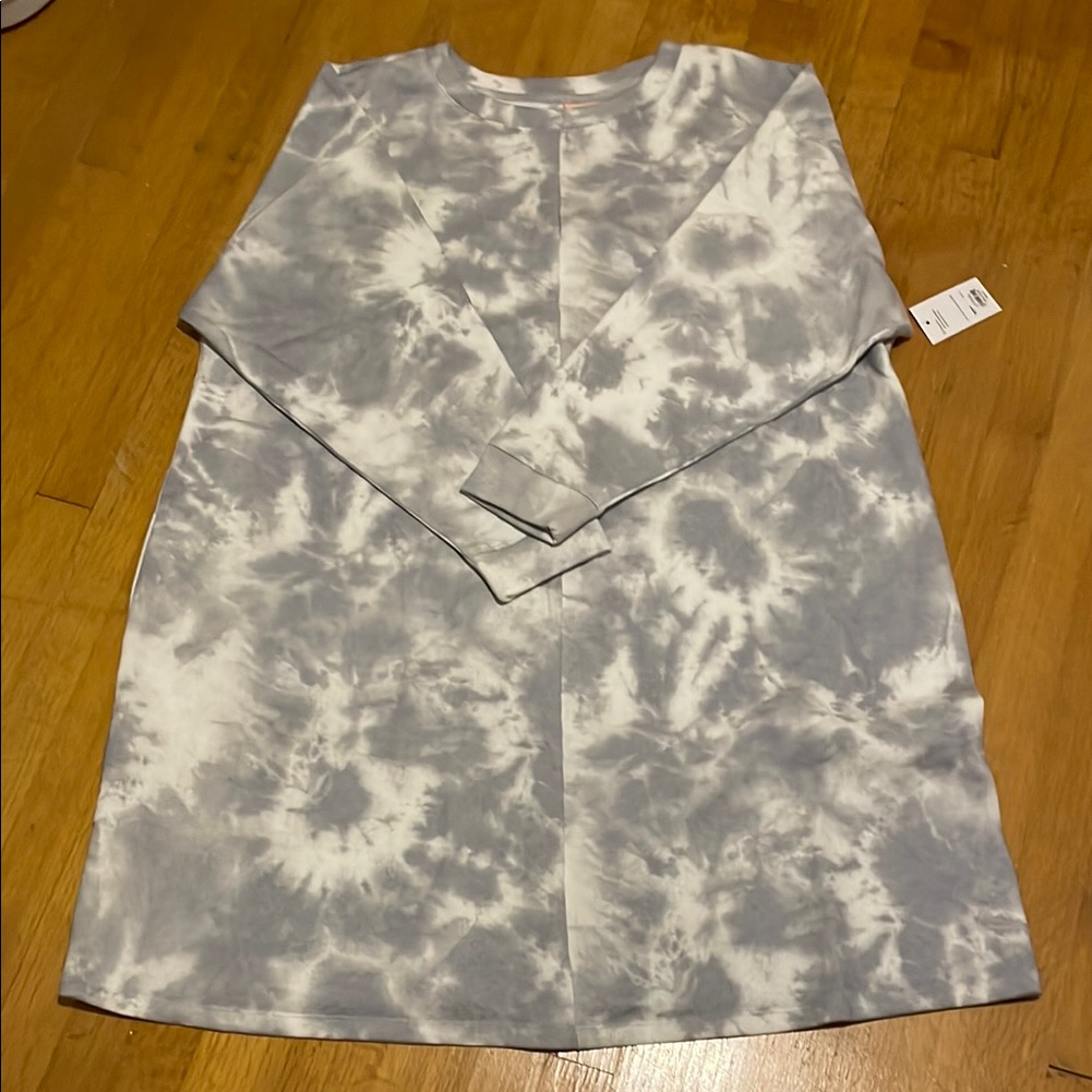 Tie-Dye Long Sleeve Dress/Sleepshirt
